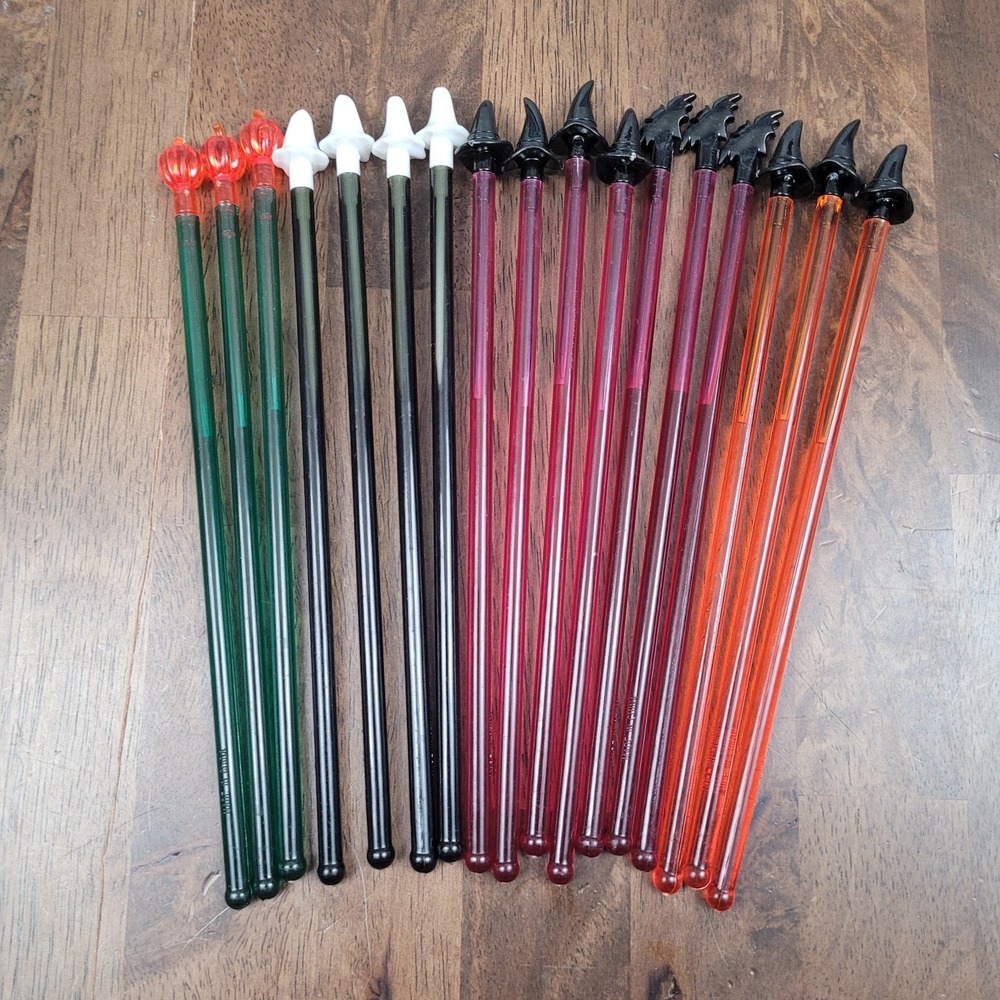 Halloween Swizzle Stir Stick Toothpick Witch, Bat, Ghost, Pumpkin Barware